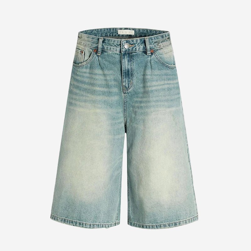 Blue Denim Shorts - Oversized Streetwear - Korean Streetstyle - Collective Oversized