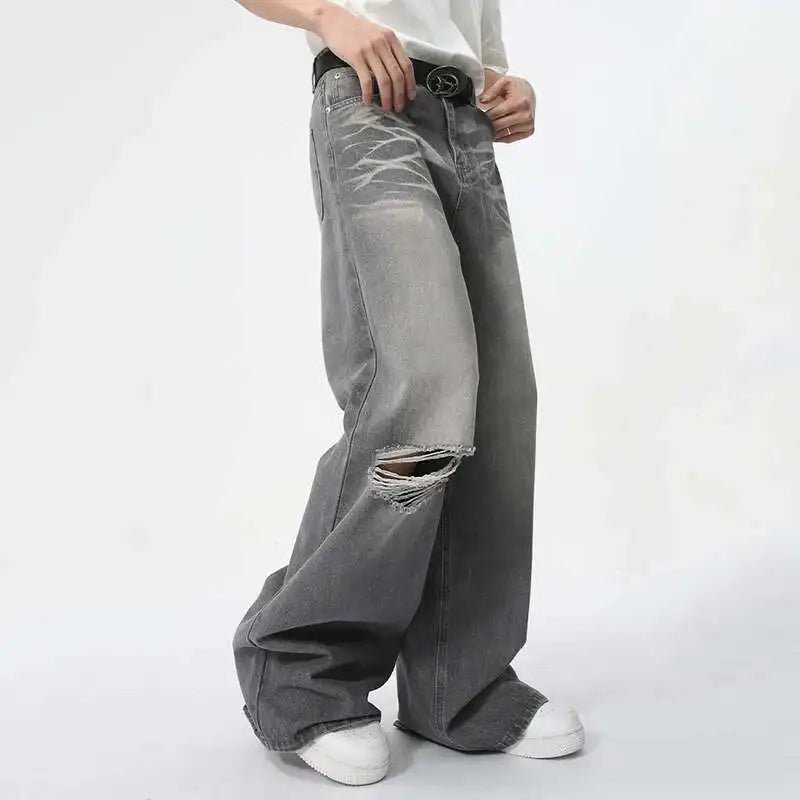 Chrome Jeans - Oversized Streetwear - Korean Streetstyle - Collective Oversized