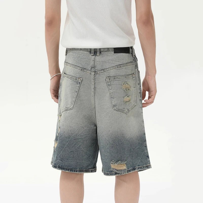 Denim Pulse Shorts - Oversized Streetwear - Korean Streetstyle - Collective Oversized