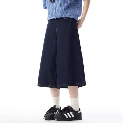 Denim Rage Shorts - Oversized Streetwear - Korean Streetstyle - Collective Oversized