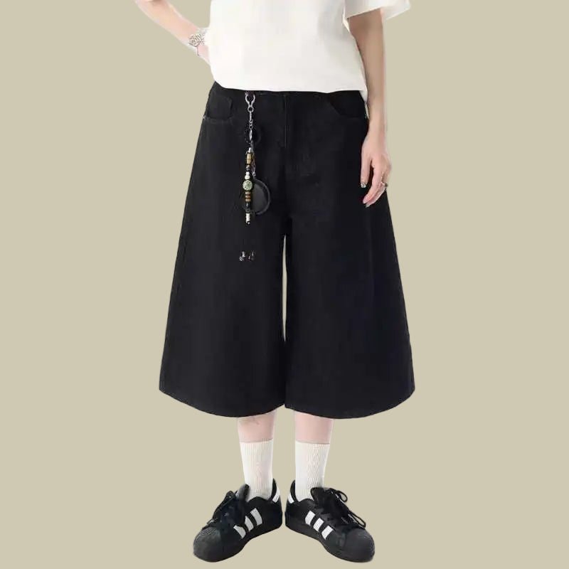 Denim Rage Shorts - Oversized Streetwear - Korean Streetstyle - Collective Oversized