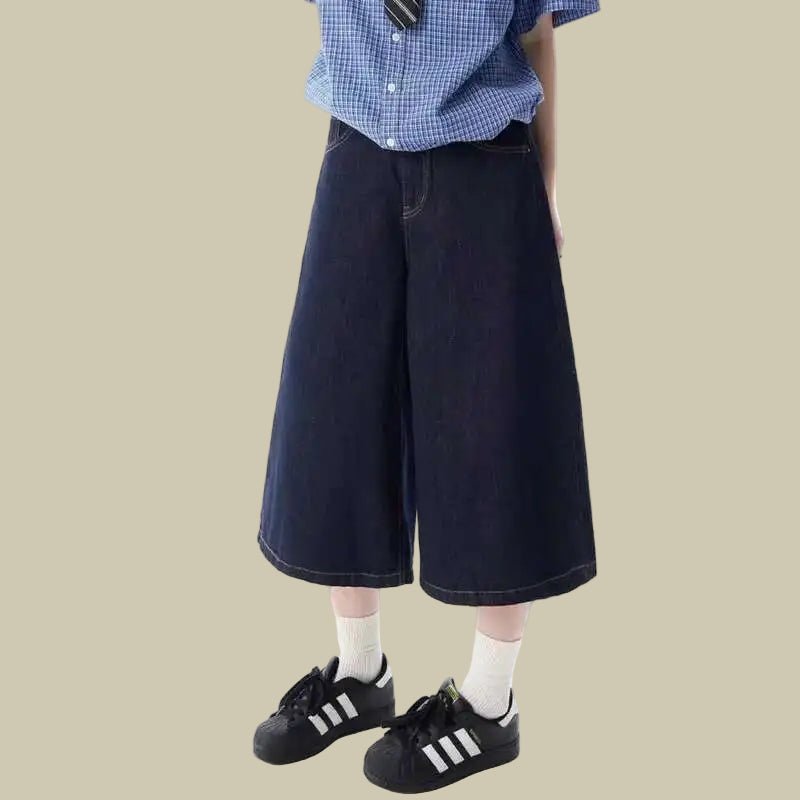 Denim Rage Shorts - Oversized Streetwear - Korean Streetstyle - Collective Oversized