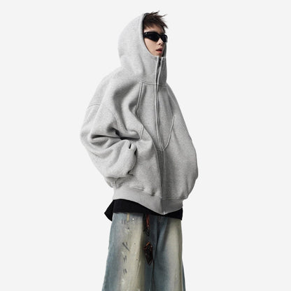 <font dir="auto" style="vertical - align: inherit;"><font dir="auto" style="vertical - align: inherit;">American - style heavyweight hoodie jacket for men, trendy design, patchwork, high - street style, simple, versatile, and handsome.</font></font> - Oversized Streetwear - Korean Streetstyle - Collective Oversized