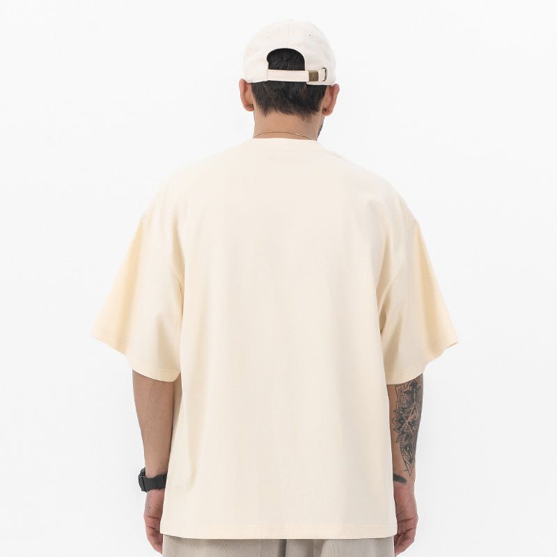<font dir="auto" style="vertical - align: inherit;"><font dir="auto" style="vertical - align: inherit;">Lanhai Men's Clothing 2025 Spring and Summer New Product Heavy Weight 300g Eyes of All Vision American Fashion Brand Retro High Street Short Sleeve T-Shirt - Oversized Streetwear - Korean Streetstyle - Collective Oversized