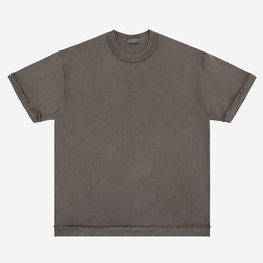 <font dir="auto" style="vertical - align: inherit;"><font dir="auto" style="vertical - align: inherit;">Lanhai Men's Wear | Spring and Summer Washed 270g Reverse Car Technology Loose Pure Color Trendy Brand Heavy Cotton Off - Shoulder Short - Sleeved T-Shirt</fon - Oversized Streetwear - Korean Streetstyle - Collective Oversized