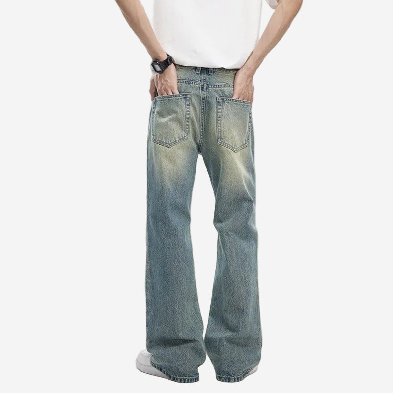 Indigo Denim Pants - Oversized Streetwear - Korean Streetstyle - Collective Oversized