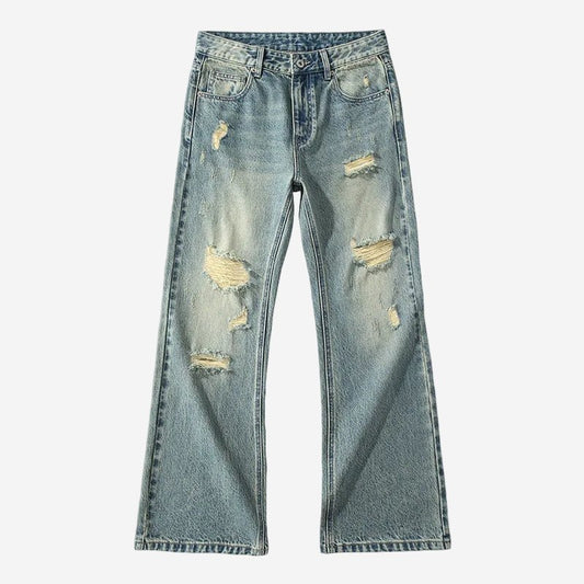 Indigo Denim Pants - Oversized Streetwear - Korean Streetstyle - Collective Oversized