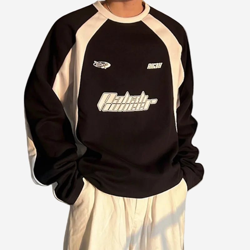 Racer Crewneck - Oversized Streetwear - Korean Streetstyle - Collective Oversized