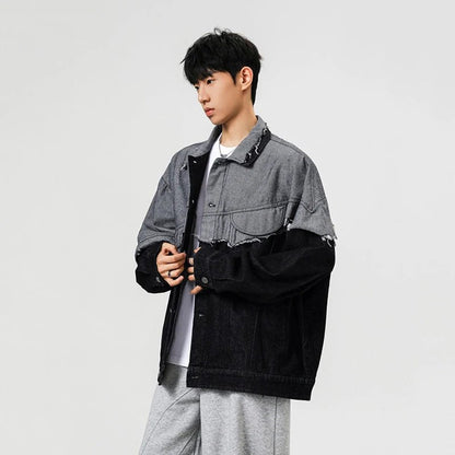 Samurai Distressed Jacket - Oversized Streetwear - Korean Streetstyle - Collective Oversized