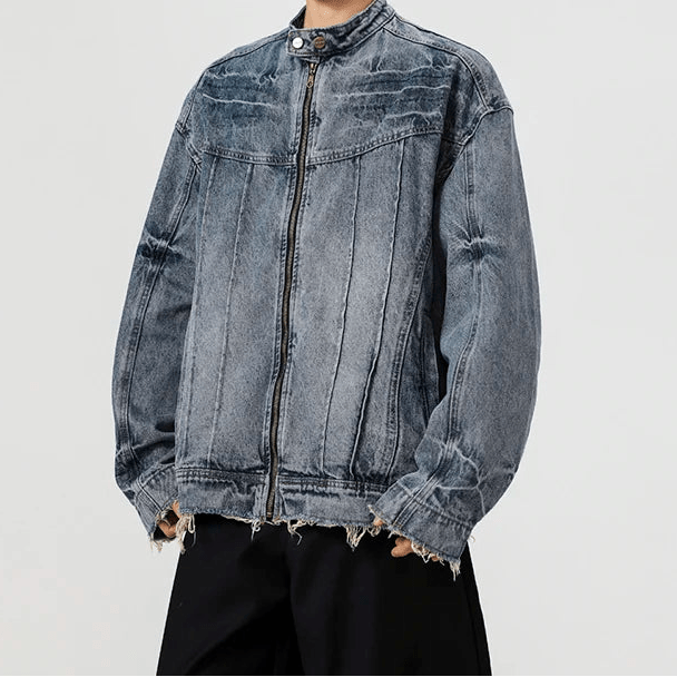 Skeleton Biker Jacket - Oversized Streetwear - Korean Streetstyle - Collective Oversized