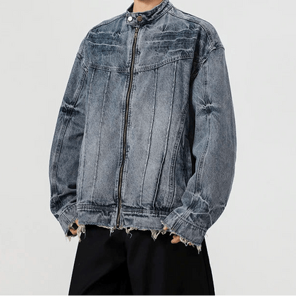 Skeleton Biker Jacket - Oversized Streetwear - Korean Streetstyle - Collective Oversized