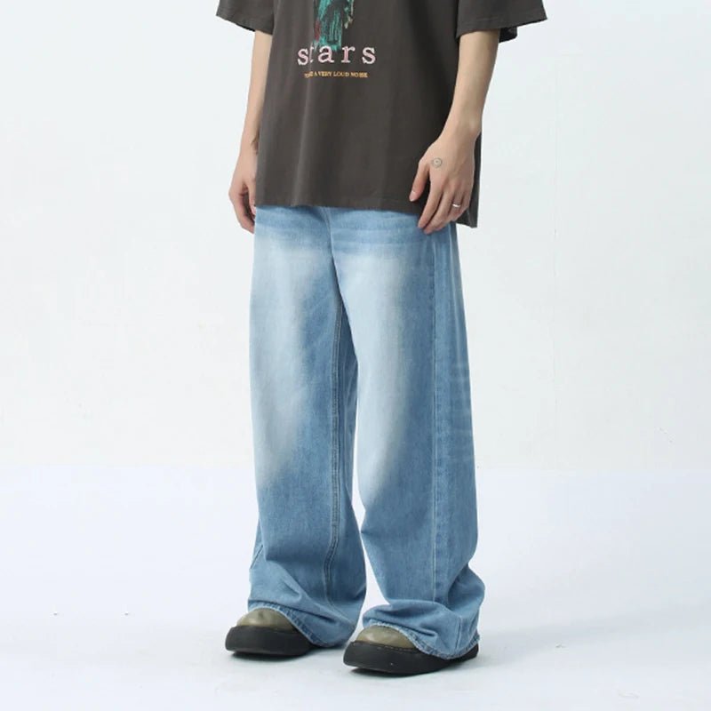 Urban Wide Jeans - Oversized Streetwear - Korean Streetstyle - Collective Oversized
